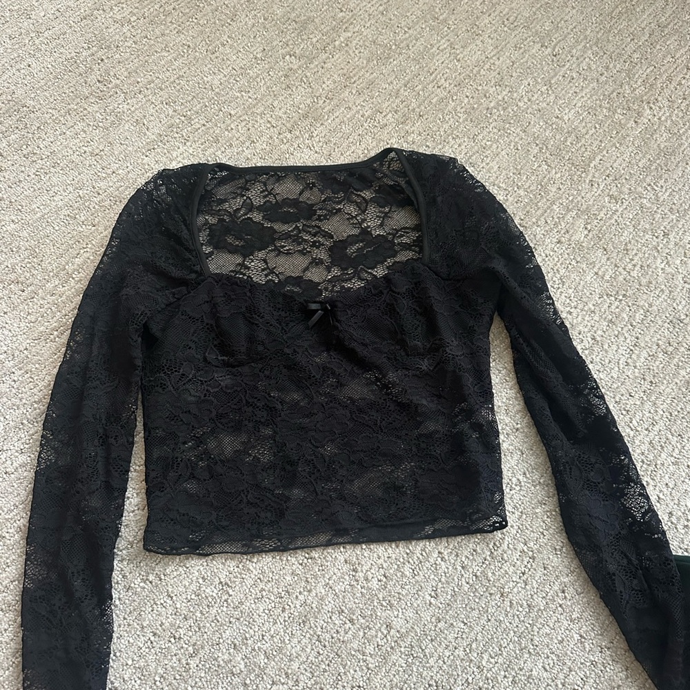 Elegant Black Lace Top
